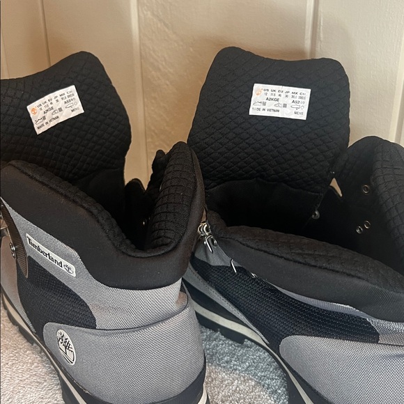 Timberland Euro Hiker Jacquard Boot Gray/Black men’s size 11 - Picture 8 of 10